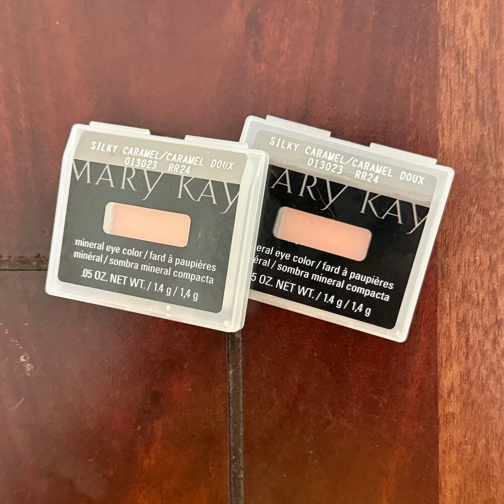 Lot of 2 Mary Kay Mineral Eye Color Silky Caramel 013023 Full Size .05 oz
